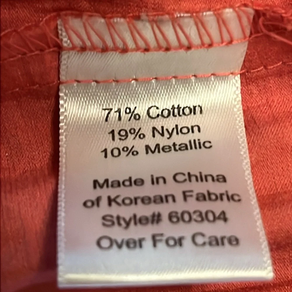 TravelSmith Women's metallic cotton nylon blend Pink Jacket size medium - Picture 8 of 9